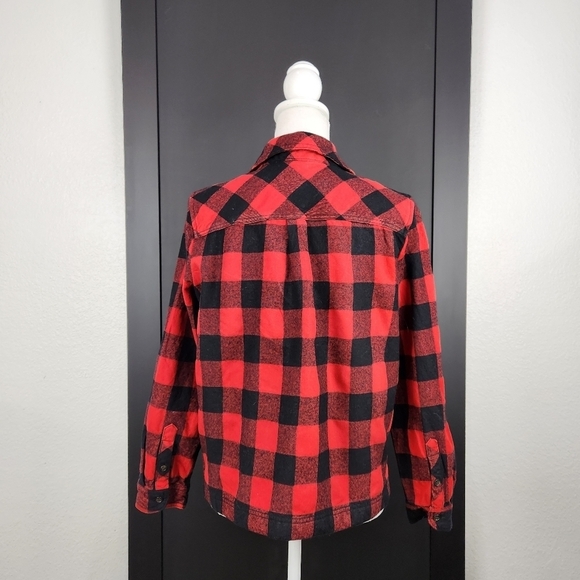 J.Crew Buffalo Plaid Wool Blend Popover Shacket Style Shirt Jacket Size PM - Picture 5 of 6